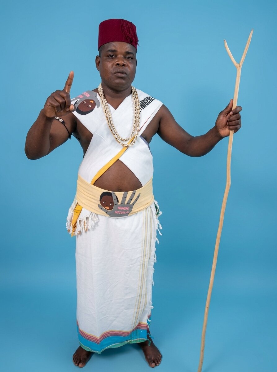 Karisa J. Fagio in traditional attire, Kilifi County
